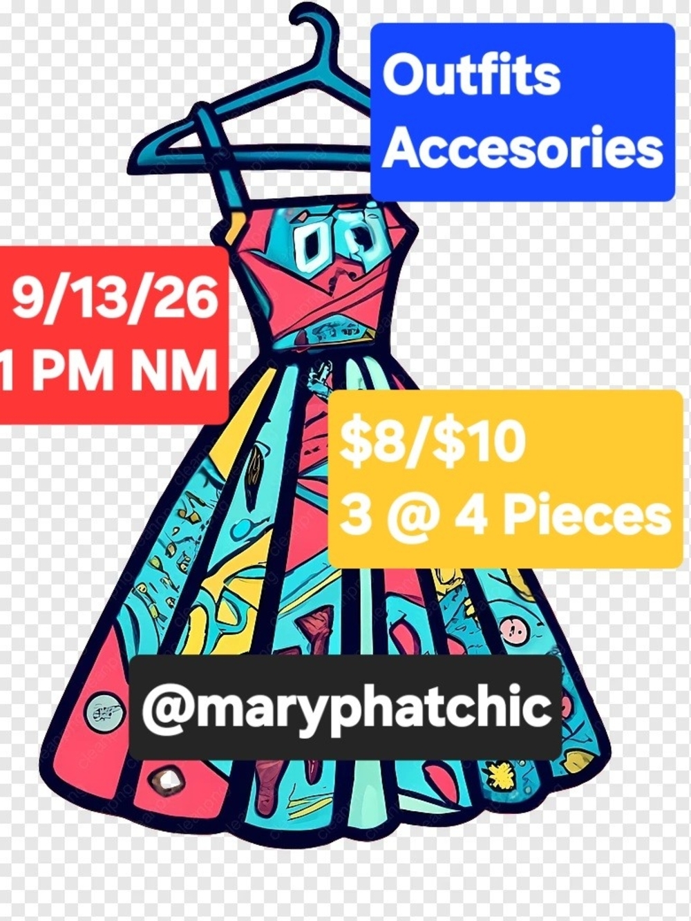 LIVE LISTING FASHION OUTFITS WITH ACCESORIES !!! 9/13/26 @ 1PM $8/$10 3/4 PIECE